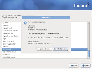 SLIIT from the 'Beginning': How to install Fedora on VMWare Workstation 6