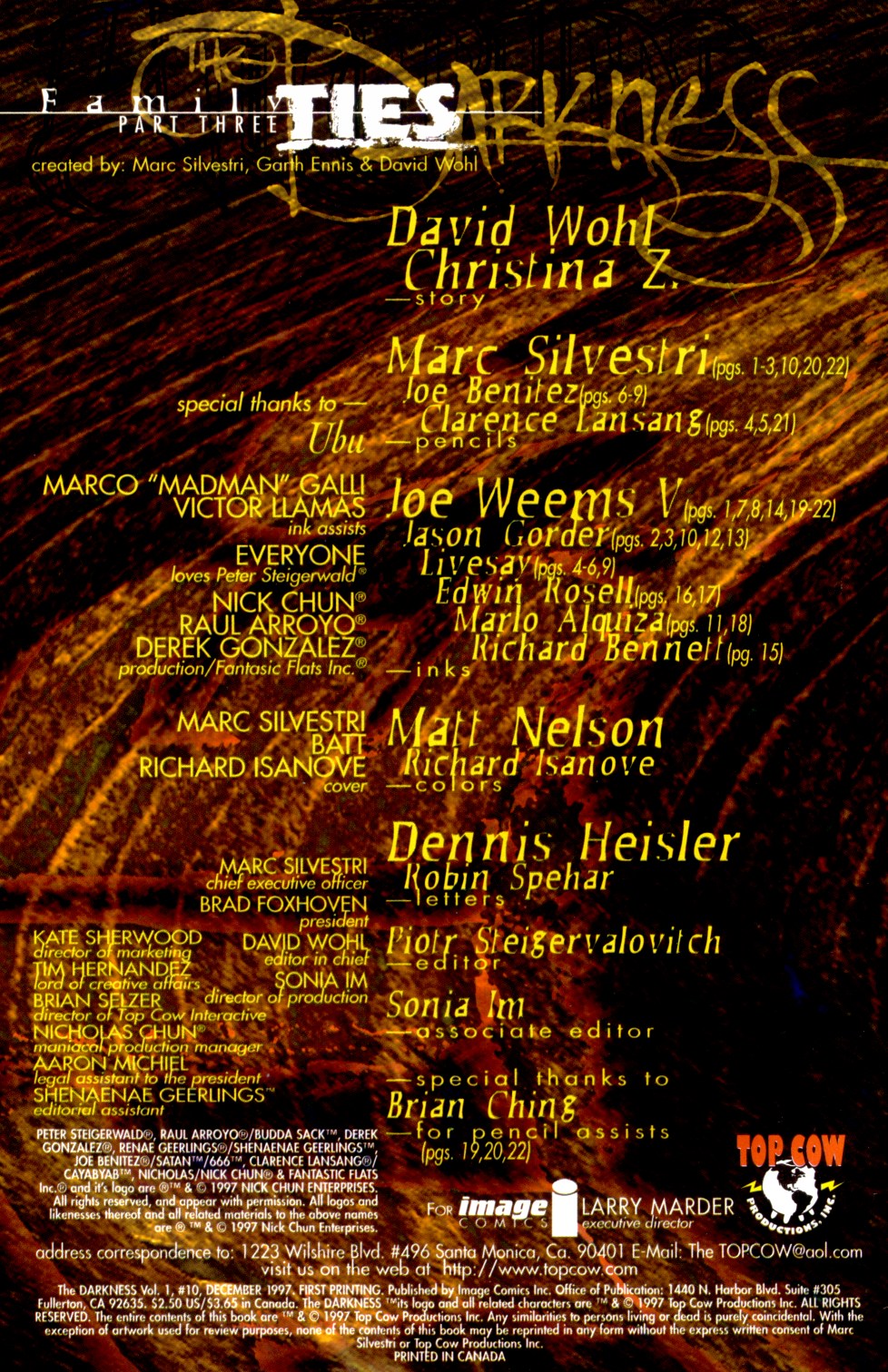 Read online The Darkness (1996) comic -  Issue #10 - 2