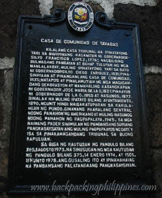 casa de comunidad de tayabas history marker