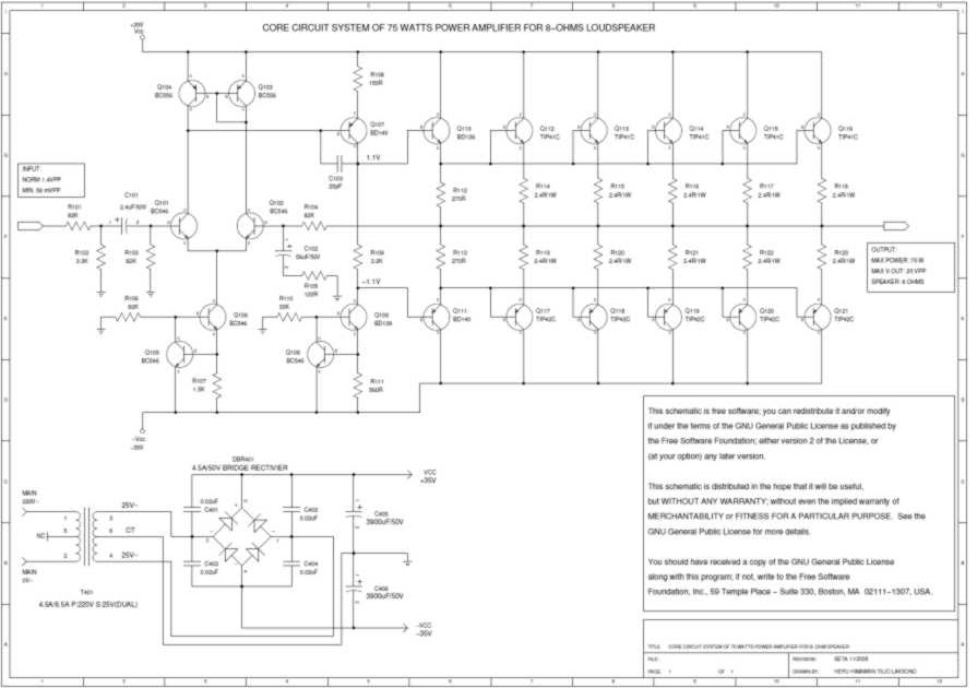 Terpopuler 56+ Skema Power Amplifier 60 Watt Stereo