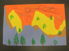 Ms. Motta's Mixed Media: 3rd Grade Torn Paper Landscapes