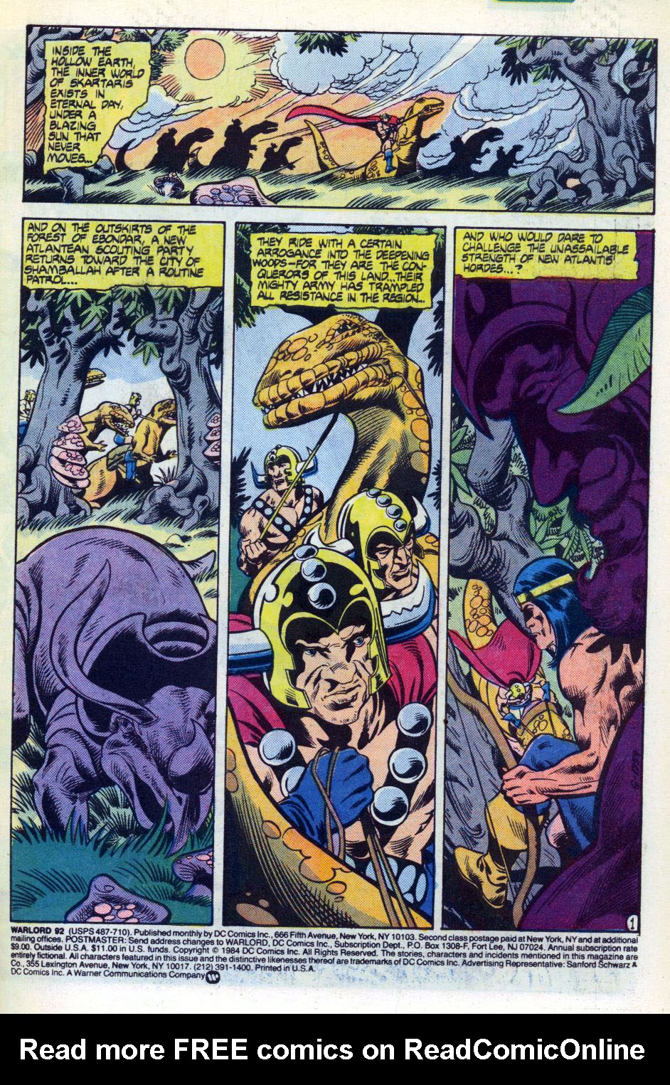 Read online Warlord (1976) comic -  Issue #92 - 2