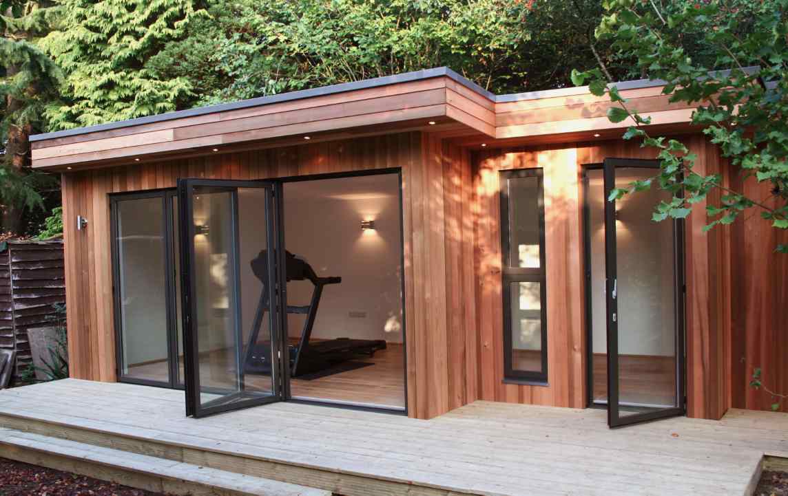 The beauty of a garden office is that you can mix business with 