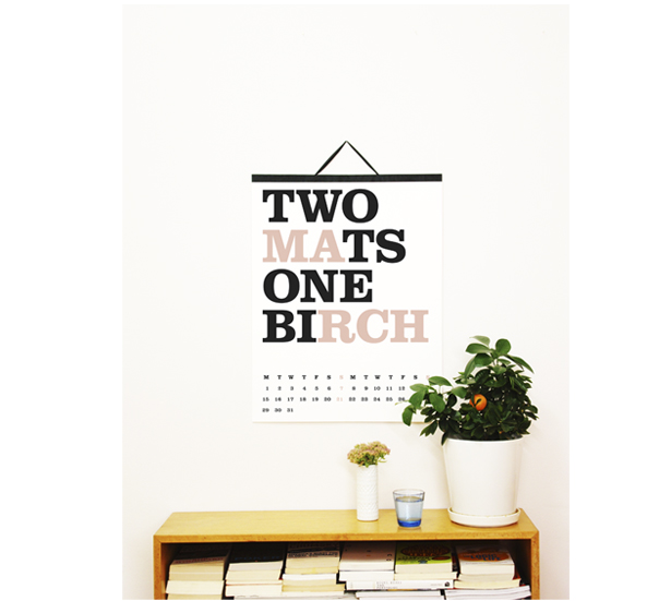 Bliss in Print PRODUCT DESIGN CLEVER CALENDAR