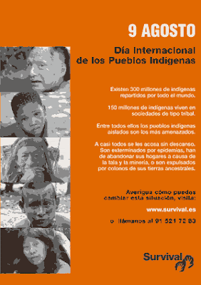 Poster de la campaña de la ONG Survival