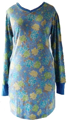 AQ177 SKY BLUE FLORAL-MUSLIMAH T SHIRT