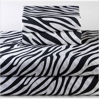 Sin In Linen Black Zebra Sheet Set Queen