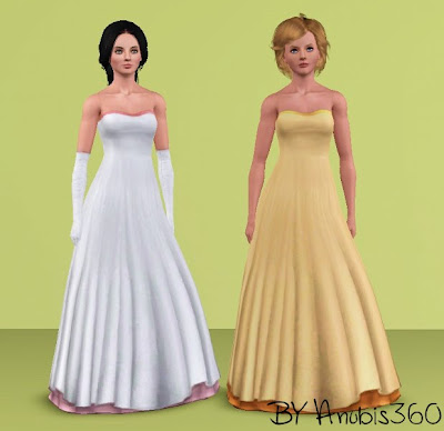 My Sims 3 Blog: 'Daffodil' Bridal Gown by Anubis360