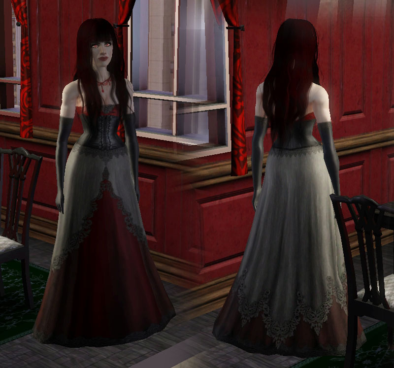 My Sims 3 Blog Vampire Gown Conversion By Kiara24.