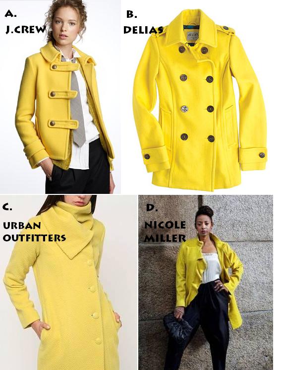 Search.Style.Snap Winter Fashion Yellow Coats