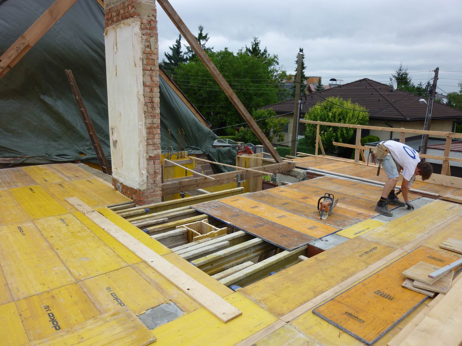 h4o in progress: 19. Juli - Deckenschalung.