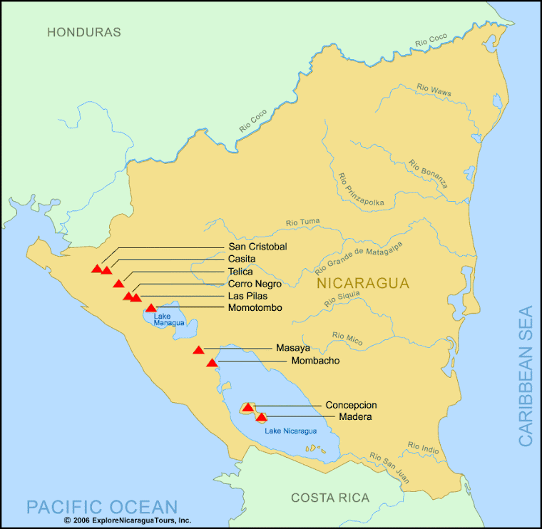 VOLCANOES IN NICARAGUA
