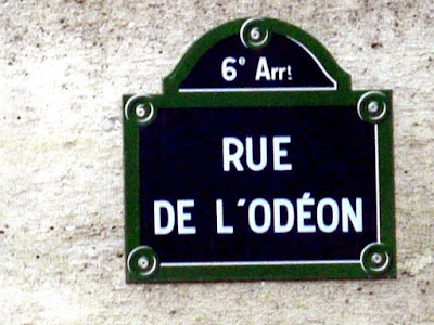 Straßenschild Rue de l'Odéon