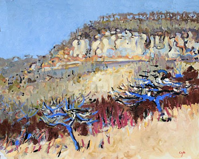 oil painting of karst limestone landscape