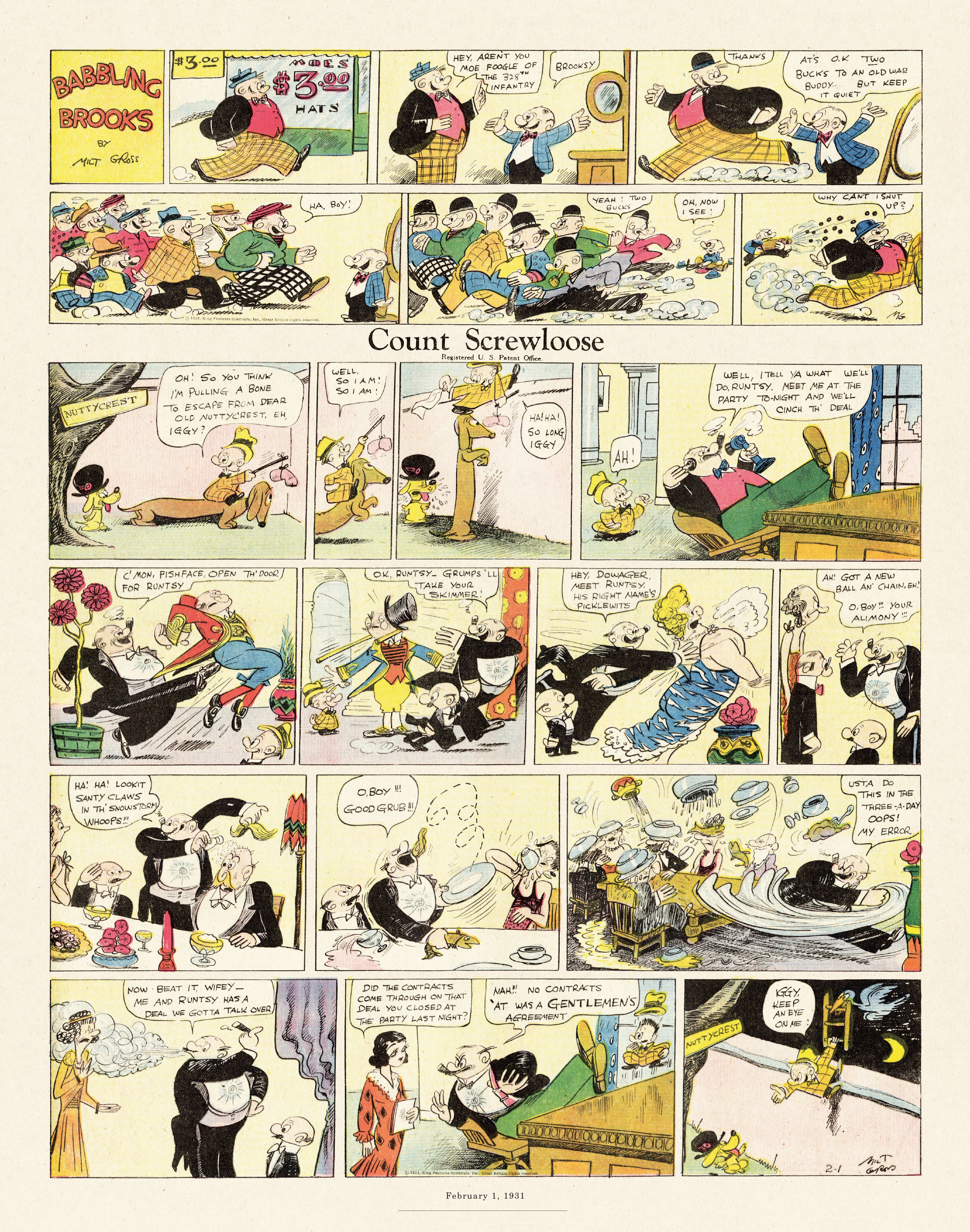 Read online Gross Exaggerations: The Meshuga Comic Strips of Milt Gross comic -  Issue # TPB - 90
