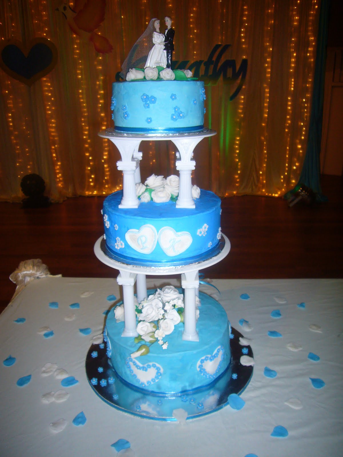 SIMPLY DELICIOUS CAKES Blue Wedding Cake