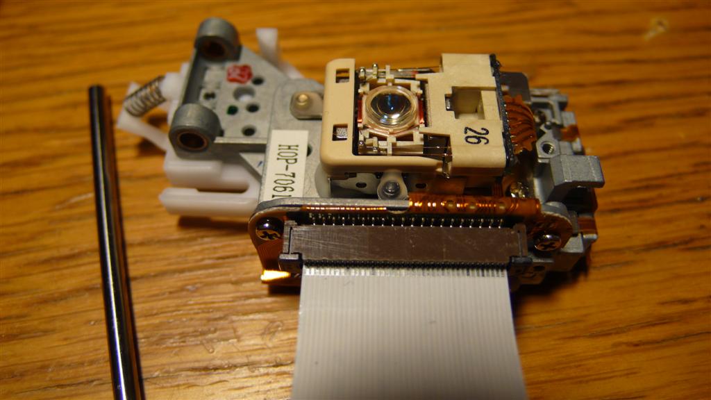 zero fidelity CNC Gutting a DVD burner for it's laser