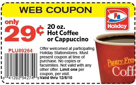 Minnesota Coupon Adventure: .29 hot drink at Holiday Gas Stations