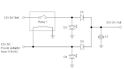 Electronics Projects: Automatic 12VDC Power Source Switcher Box for