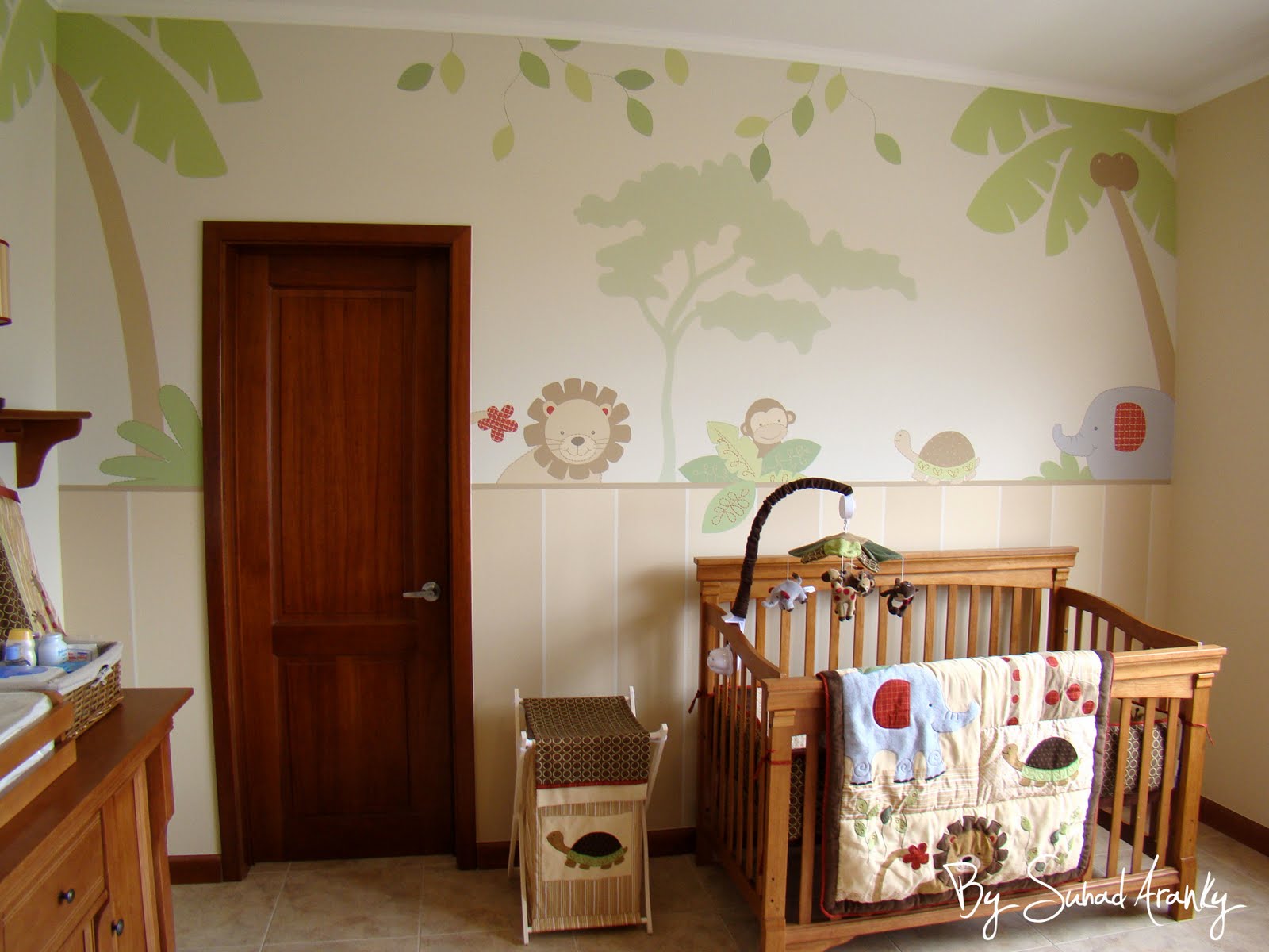 Murales en Dormitorios Cuarto bebé Selva