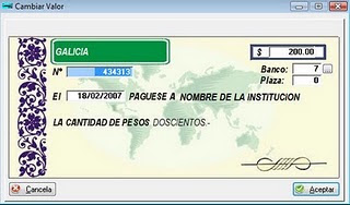 Luisa Suárez: EL CHEQUE