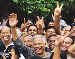 Micro-credit guru Prof Muhammad Yunus among jubilant friends and admirers at Grameen Bank at Mirpur