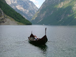 Viking boat replica in Gudvangen.