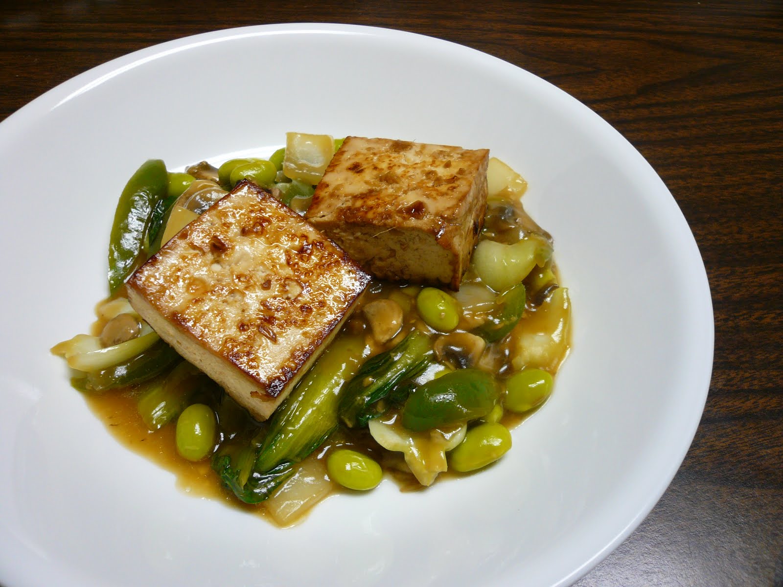 Joie de Vivre Marinated Tofu with Edamame StirFry