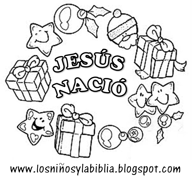 Los niños y la Biblia: Láminas para colorear en Navidad.