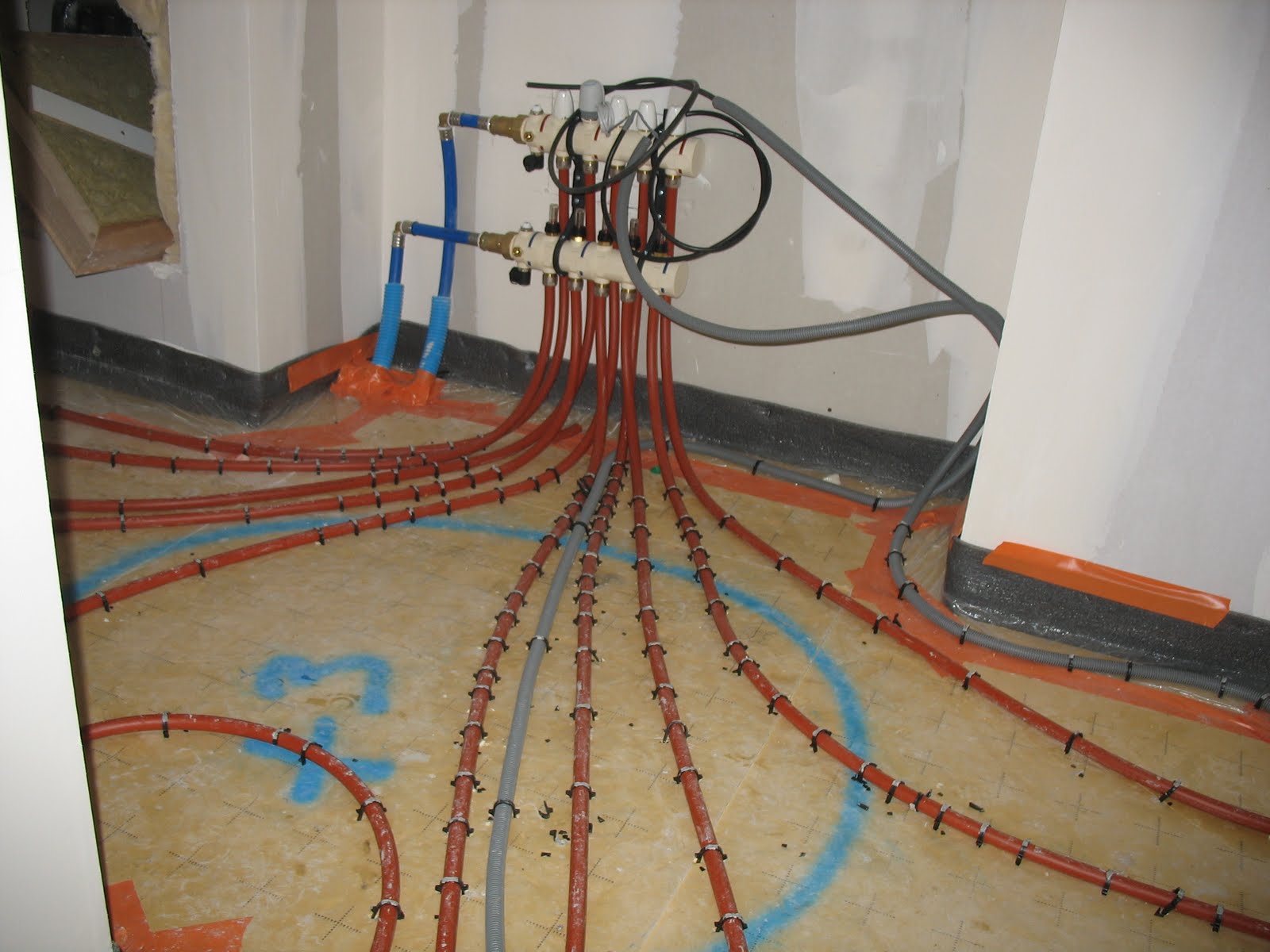 La salière Installation du plancher chauffant