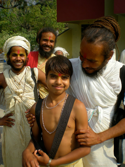 A Young Sadhu in Rishikesh for Kumbha Mela Gets His Photo Taken for the First Time