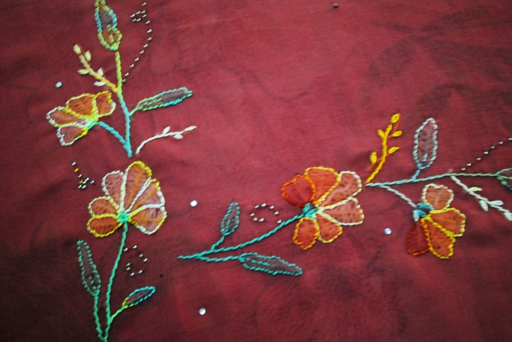 Wonderful beads and handmade embroidery: Design sulam bayang