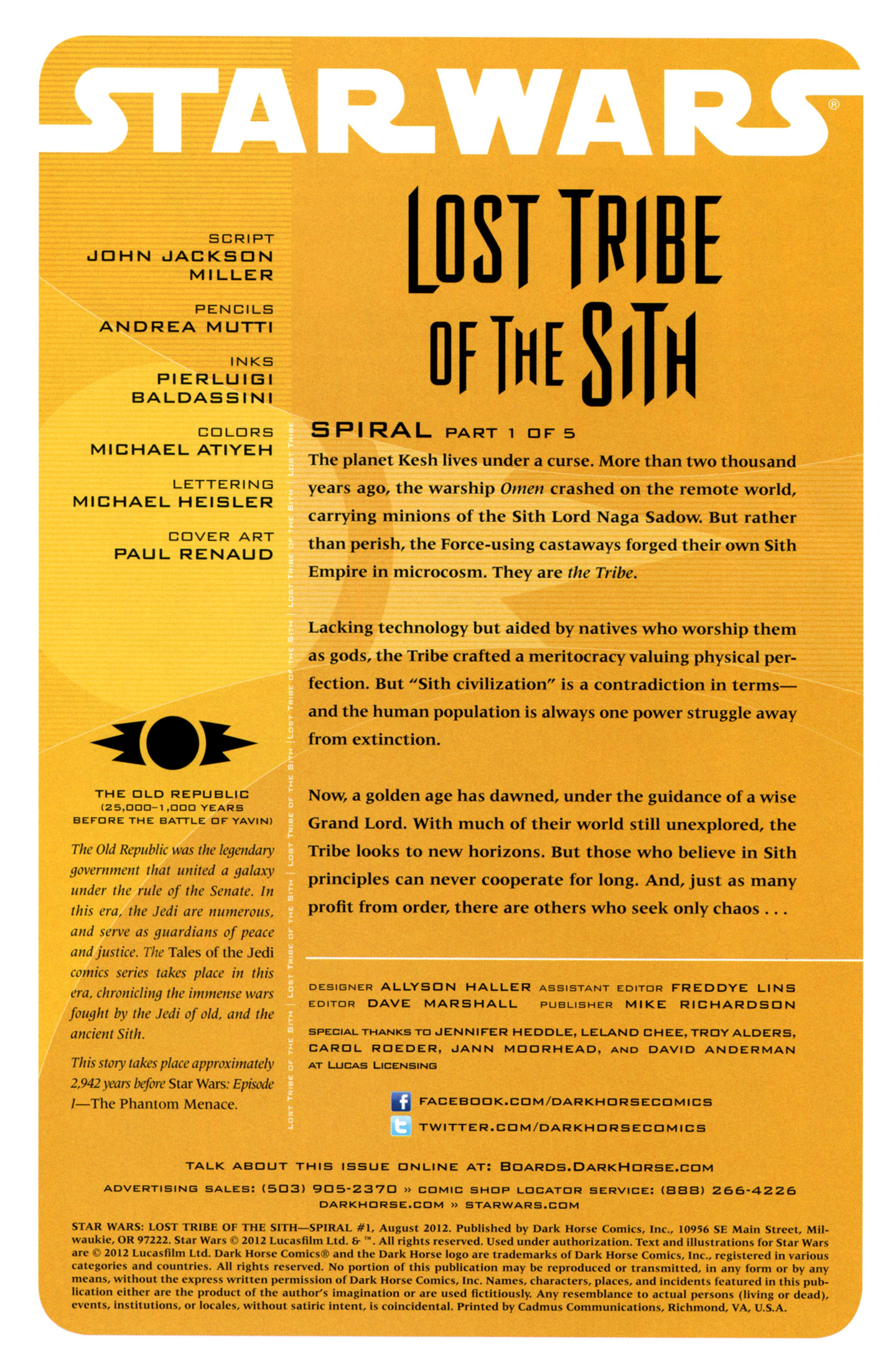 Read online Star Wars: Lost Tribe of the Sith - Spiral comic -  Issue #1 - 2