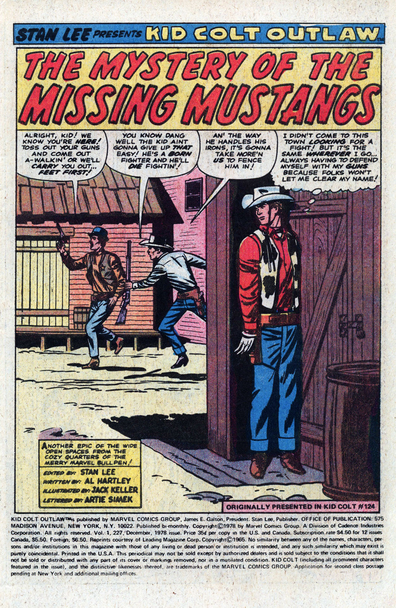 Read online Kid Colt Outlaw comic -  Issue #227 - 3