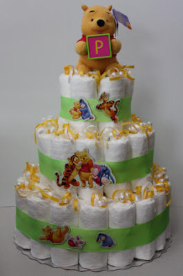 Diaper Cakes From Creatif Mother Winnie The Poo Diaper Cakes