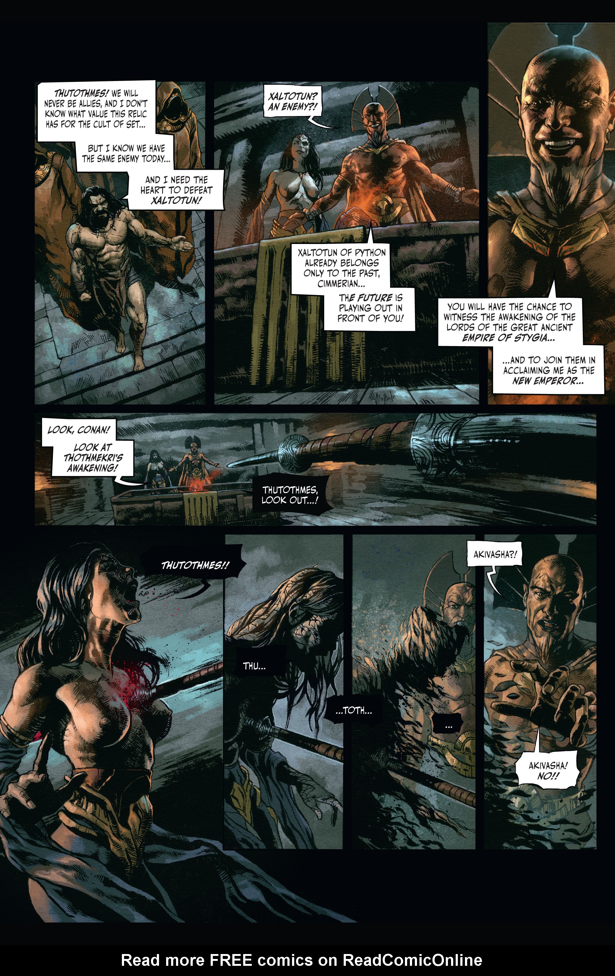 Read online The Cimmerian: Hour of the Dragon comic -  Issue #4 - 7