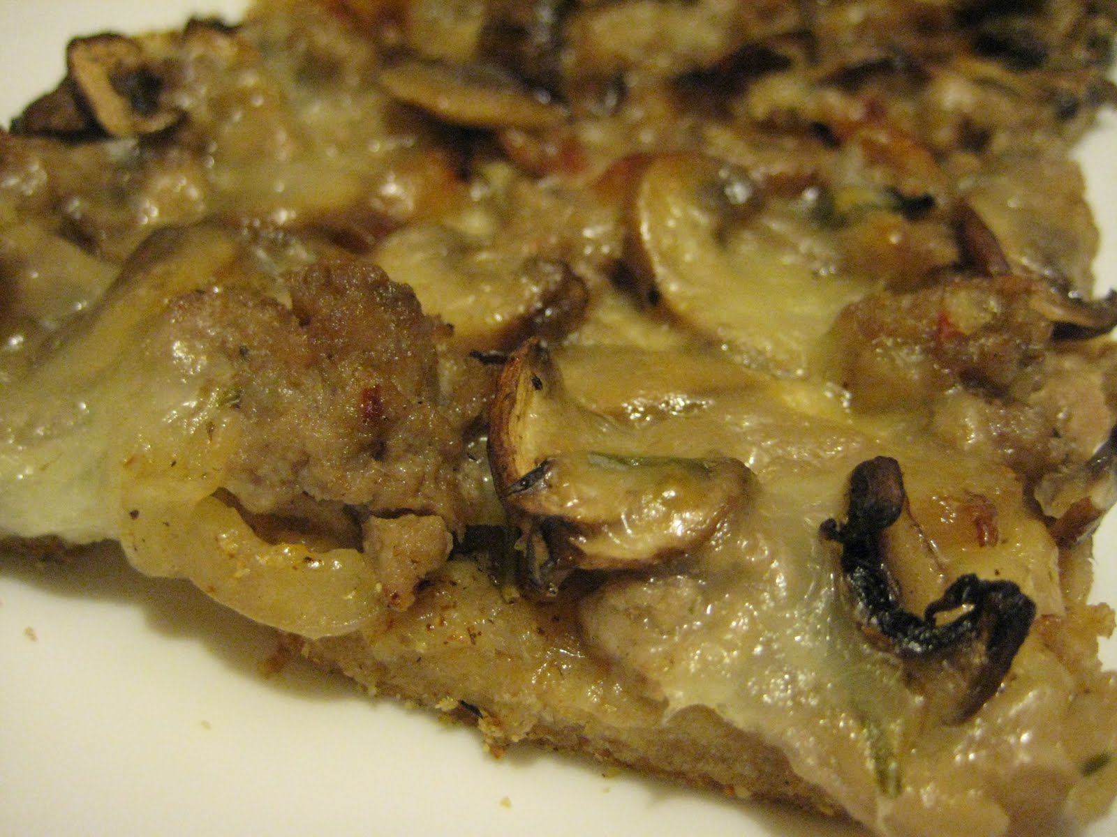 Bookcook SAUSAGE, RED ONION, AND CREMINI MUSHROOM PIZZA