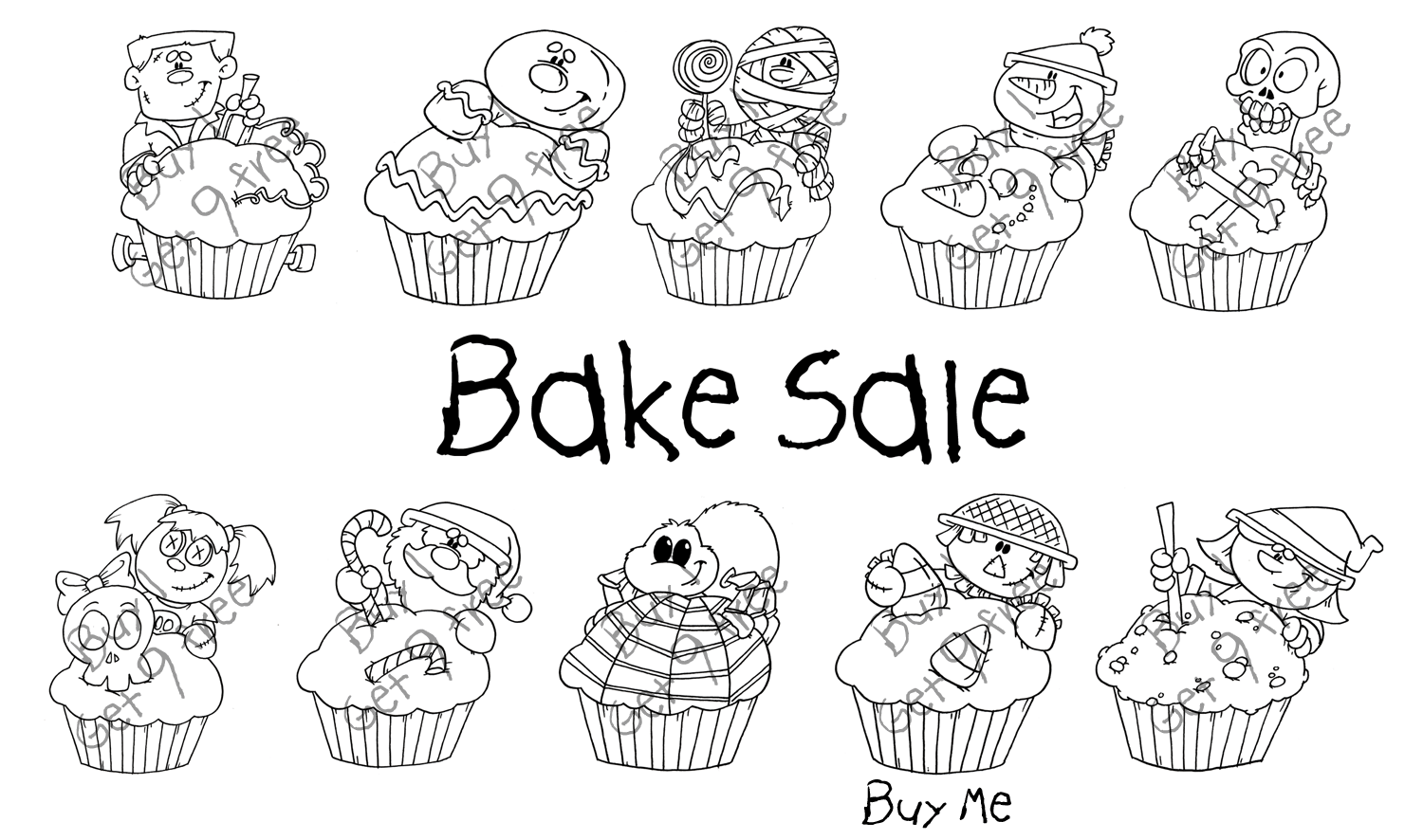 bake sale coloring pages