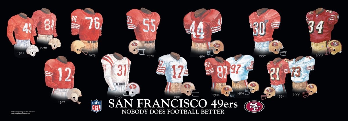 San Francisco 49ers Uniform and Team History Heritage Uniforms and ...