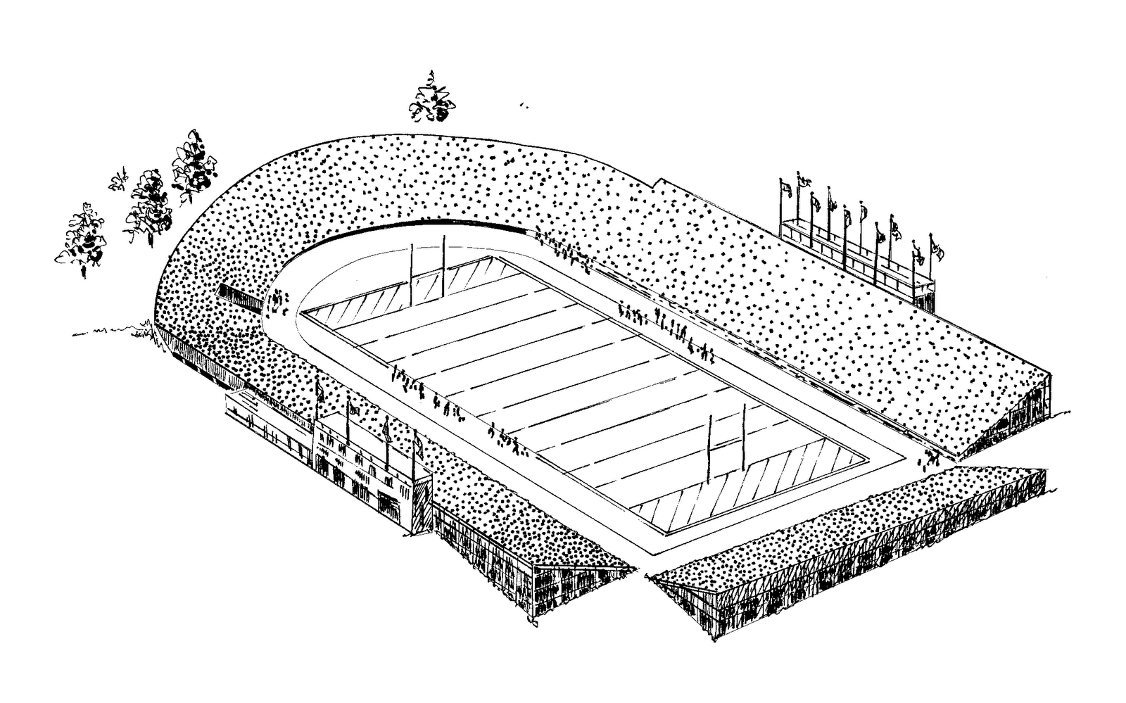 Как рисовать стадион