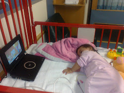 Watching Timmy Time in the hospital