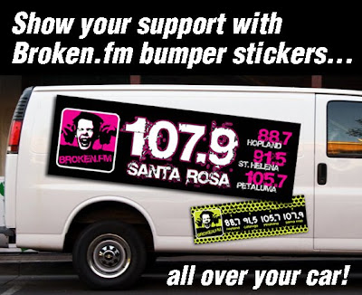 Show your support for Broken.FM with a bumper sticker
