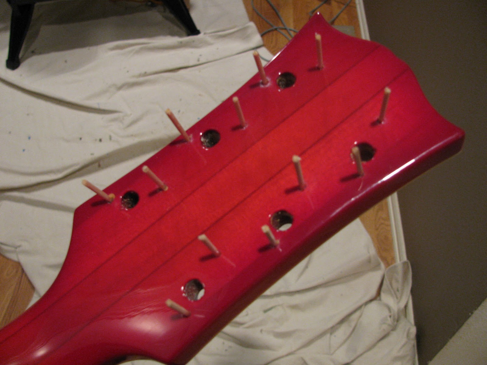 The Novice Guitar Tech Inlays scraping the epoxy