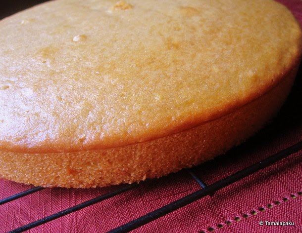 Eggless Yellow Sponge Cake