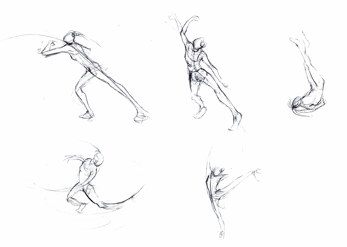 Cafe Sketch Classwork of Kirsten Zirngibl: BalletMet Dance Rehearsal
