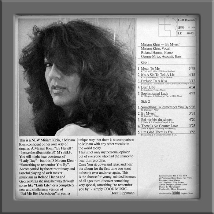 Jazz, Blues, Female Vocalists, and more... Miriam KLEIN 1978