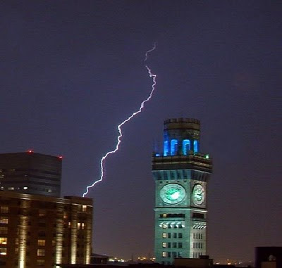 Picture of lightning over Baltimore.