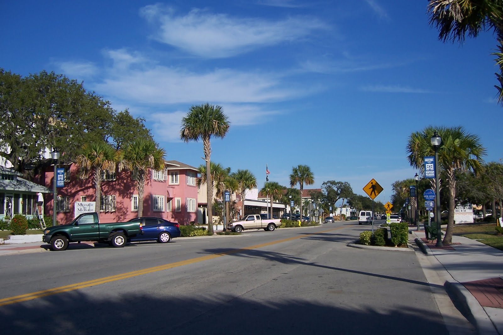 Taditional Tropical Home Melbourne, Florida has a historic shopping district