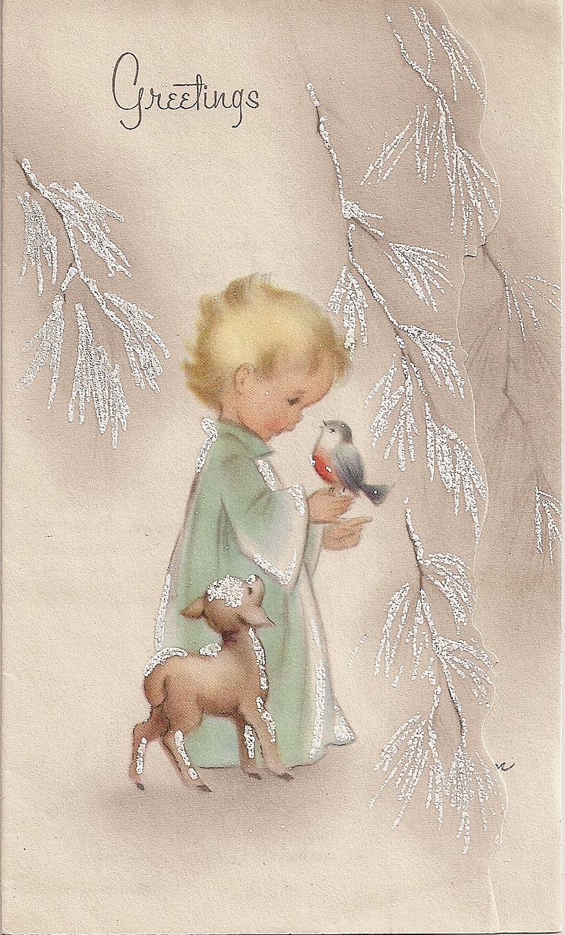 altered heART works: Freebie For You - Vintage Christmas Card 1