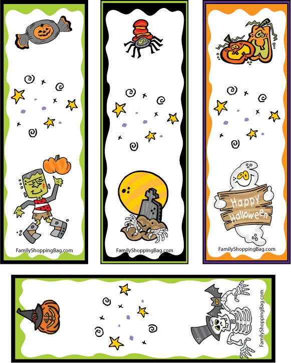 halloween bookmarks coloring pages - photo #13